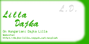 lilla dajka business card